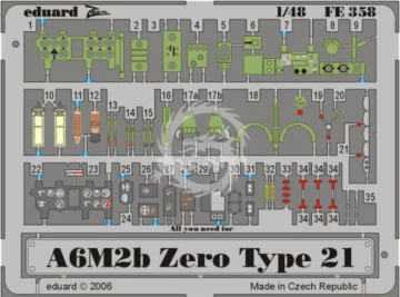 A6M2b Zero type 21 Hasegawa Eduard FE358 skala 1/48
