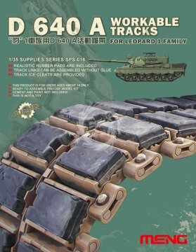 D 640 A WORKABLE TRACKS FOR LEOPARD 1 FAMILY Meng Model SPS-016 skala 1/35