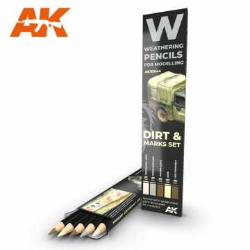 Zestaw kredek kredki Weathering Pencils DIRT & MARKS Set AK INTERACTIVE AK-10044