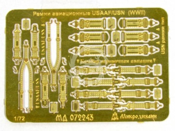 Blaszka fototrawiona USAAF/USN pilot belts (WWII) set Microdesign MD 072243 skala 1/72