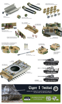 PREORDER - Tiger I initial Border Model TK-7205 skala 1/72