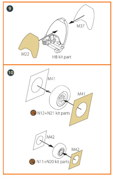 PRZEDSPRZEDAŻ - Mirage 2000D Painting mask (double-sided) for ModelSvit Clear Prop CPA72122 skala 1/72