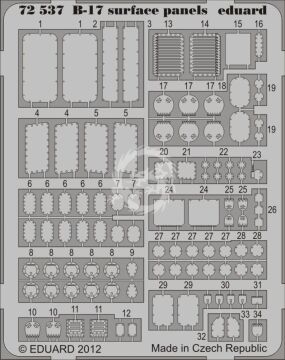  B-17 surface panels S.A. for Revell Eduard Accessories 72537 skala 1/72