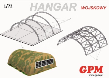 HANGAR WOJSKOWY -Model drukowany i wycięty laserem skala 1/72