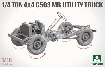 1/4 Ton 4x4 G503 MB Utility Truck Takom 1016 skala 1/16