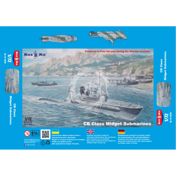 Italian CB Class Midget Submarines Mikro Mir  MM072-026 skala  1/72