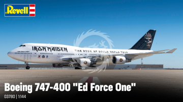 IRON MAIDEN Ed Force One - Boeing 747-400 Revell 03780 skala 1/144