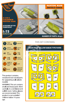 PRZEDSPRZEDAŻ - JL-8/K-8 Karakorum Painting mask (double-sided) for Trumpeter Clear Prop CPA72130 skala 1/72