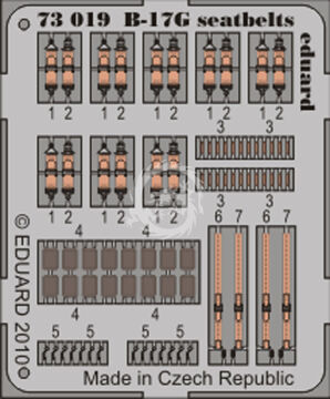 B-17G seatbelts for Revell Eduard Accessories 73019 skala 1/72