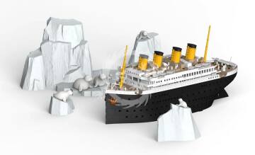 Model plastikowy TITANIC & AIRSHIP, SUYATA SL001, bez skali