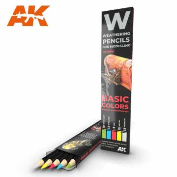 Zestaw kredek kredki Weathering Pencils: BASIC COLORS Shading & Demotion Set AK INTERACTIVE AK-10045