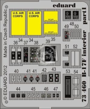 B-17F interior S.A. for Revell Eduard Accessories 73460 skala 1/72