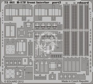 B-17F front interior for Revell Eduard Accessories 73461 skala 1/72