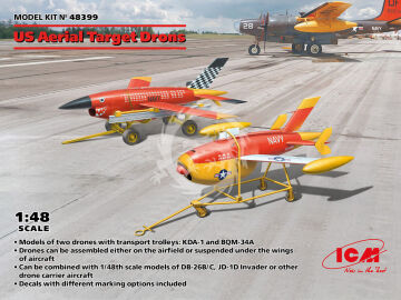 PRZEDSPRZEDAŻ - US Aerial Target Drons ICM 48399 skala 1/48