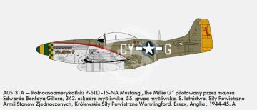 North American P-51D Mustang Airfix A05131A skala 1/48