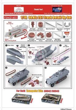 NA ZAMÓWIENIE -  FSM Sd Kfz 251 Track Set Five Star Master FSM21601 skala 1/16