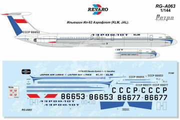 RG-А063 IL-62 Aeroflot Retro for Zvezda 1/144