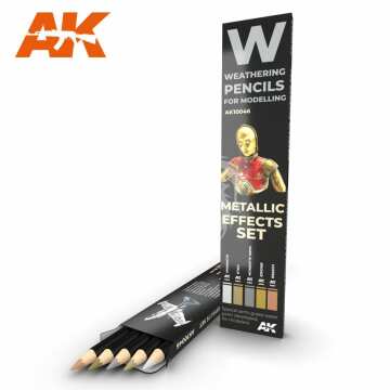 Zestaw kredek kredki Weathering Pencils: METALLICS Effects Set AK INTERACTIVE AK-10046