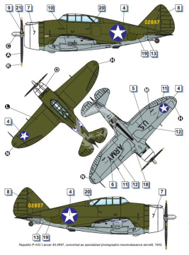 PREORDER-Republic P-43 Lancer (Reconnaissance) Dora Wings DW72029 skala 1/72