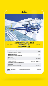 PROMOCJA - NA ZAMÓWIENIE  - SA 316 Alouette III Gendarmerie Heller 80286 skala 1/72