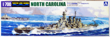 Water Line Series 611 USS North Carolina BB-55 (1944) Aoshima 046005 skala 1/700