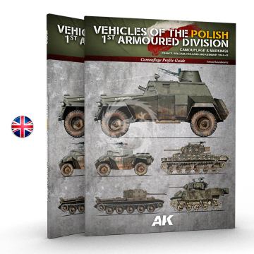 Książka - VEHICLES OF THE POLISH 1ST ARMOURED DIVISION – CAMOUFLAGE PROFILE GUIDE AK Interactive  AK130010