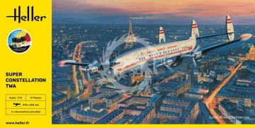 PROMOCJA - NA ZAMÓWIENIE - STARTER KIT Super Constellation TWA  Heller 58391 skala 1/72