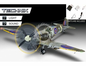 PROMOCJA7 NA ZAMÓWIENIE -  Spitfire Mk.IXc Technik (światło i dźwięk) Revell 00457 skala 1/32