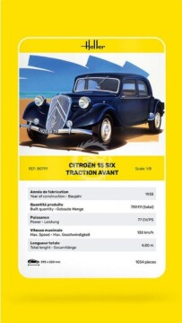 PROMOCYJNA CENA - Citroen 15 SIX Traction Avant Heller 80799 skala 1/8 