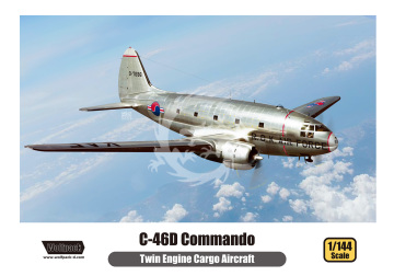 C-46D Commando Twin Engine Cargo Aircraft - Wolfpack WP14003 skala 1/144