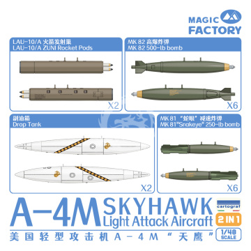 A-4M Skyhawk Light Attack Aircraft Magic Factory 5002 skala 1/48