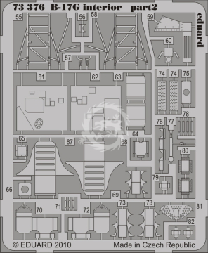  B-17G interior S.A. REVELL Eduard 73376 skala 1/72