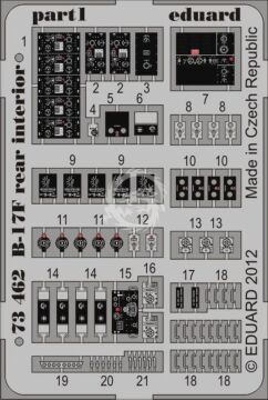 B-17F rear interior for Revell Eduard Accessories 73462 skala 1/72