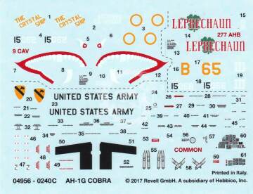 AH-1G Cobra Revell 04956 skala 1/72