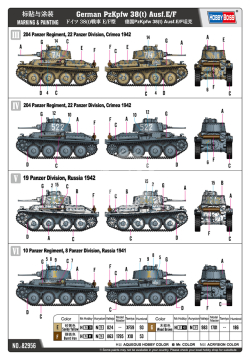 NA ZAMOWIENIE - German PzKpfw 38(t) Ausf.E/F Hobby Boss 82956 skala 1/72