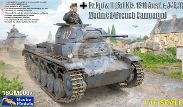 NA ZAMÓWIENIE - Pz.kpfw II (Sd.Kfz. 121) Ausf. c A-B-C Modified Gecko Models 16GM0007 skala 1/16