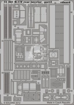 B-17F rear interior for Revell Eduard Accessories 73462 skala 1/72