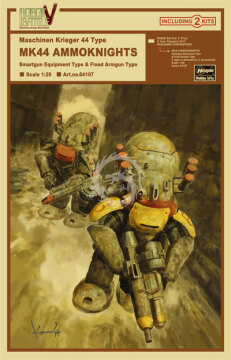 Maschinen Krieger - 2w1 czyli MK44 Ammoknights Smartgun Equipment & Fixed Armgun Types Hasegawa 64107 1/20