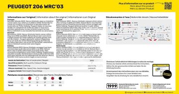 NA ZAMÓWIENIE - Peugeot 206 WRC'03 Heller 80113 skala  1/43 