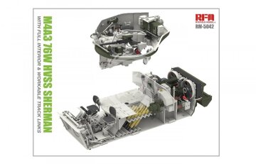 M4A3 76W HVSS Sherman With full interior and workable track links Rye Field Model RM-5042 skala 1/35