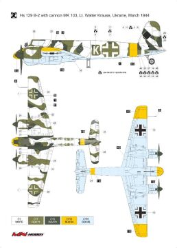 NA ZAMÓWIENIE -  Henschel Hs- 129B-2 with cannon MK 101& MK103 MN-Hobby 48MN002 skala 1/48