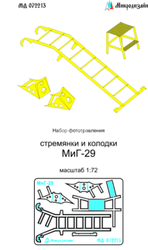 Blaszka fototrawiona MiG-29 stepladders and pads Microdesign MD 072213 skala 1/72