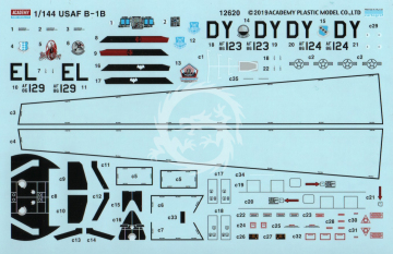 Rockwell B-1B Lancer Academy 12620 skala 1/144