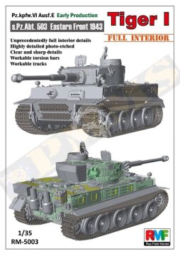 Pz.kpfw.VI Ausf. E Early Production Tiger I S.PZ.ABT. 503 Eastern Front 1943 w/full interior Rye Field Model  RM-5003 skala 1/35