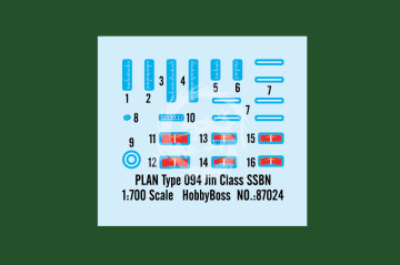 NA ZAMÓWIENIE - PLAN Type 094 Jin Class SSBN Hobby Boss 87024 skala 1/700