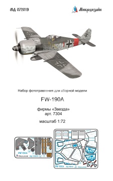 Blaszka fototrawiona FW-190A detail set (colour) Microdesign MD 072019 skala 1/72