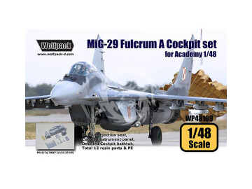 MiG-29 (9-12) Fulcrum A Cockpit Set for Academy, Academy Minicraft, Eduard, Kora Models, Wolfpack Wolfpack WP48109 skala 1/48