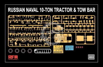 PRZEDSPRZEDAŻ - Russian Naval 10-Ton Tractor & Tow Bar  RYE FIELD MODEL RFM4802 skala 1/48