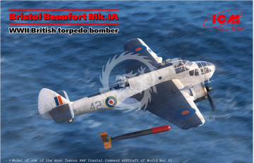 PRZEDSPRZEDAŻ - Bristol Beaufort Mk.IA, WWII British torpedo bomber - ICM 48315 skala 1/48