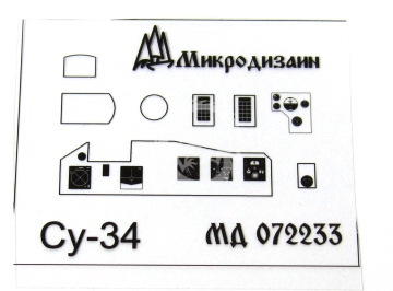 Blaszka fototrawiona Su-34 interior detail set Microdesign MD 072233 skala 1/72